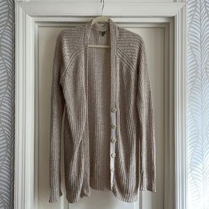 Large long button up sweater